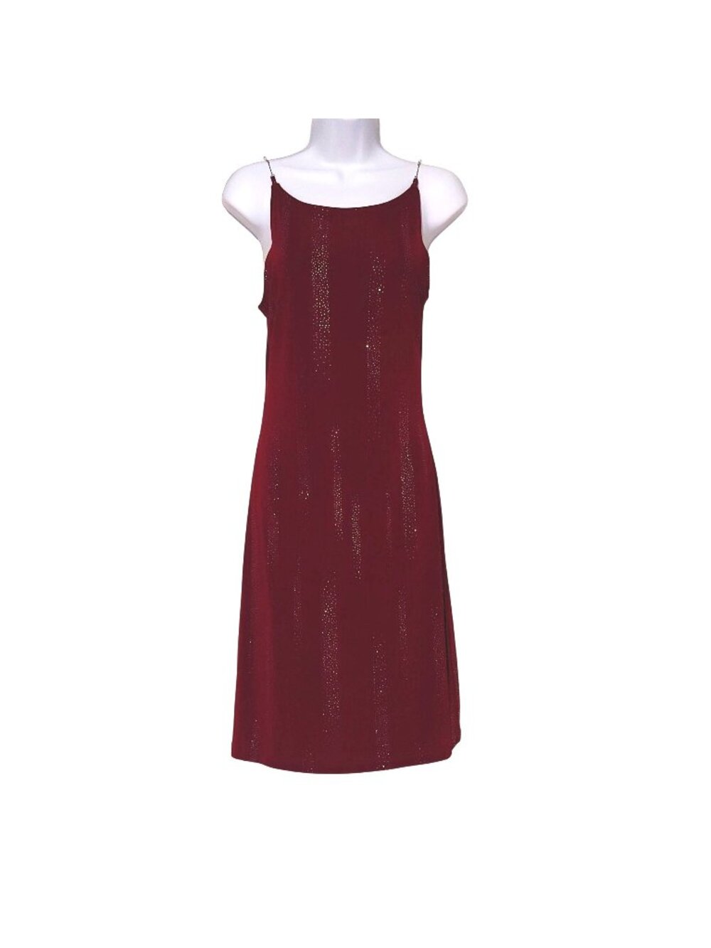 Womens Y2K Garnet Glitter Slip Dress Sparkle Cocktail Party 2000s Slinky